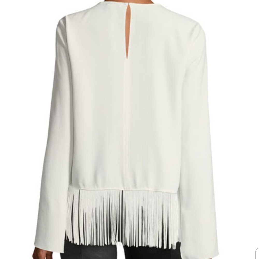 Nwt Elizabeth and James crepe fringe top - Picture 2 of 8